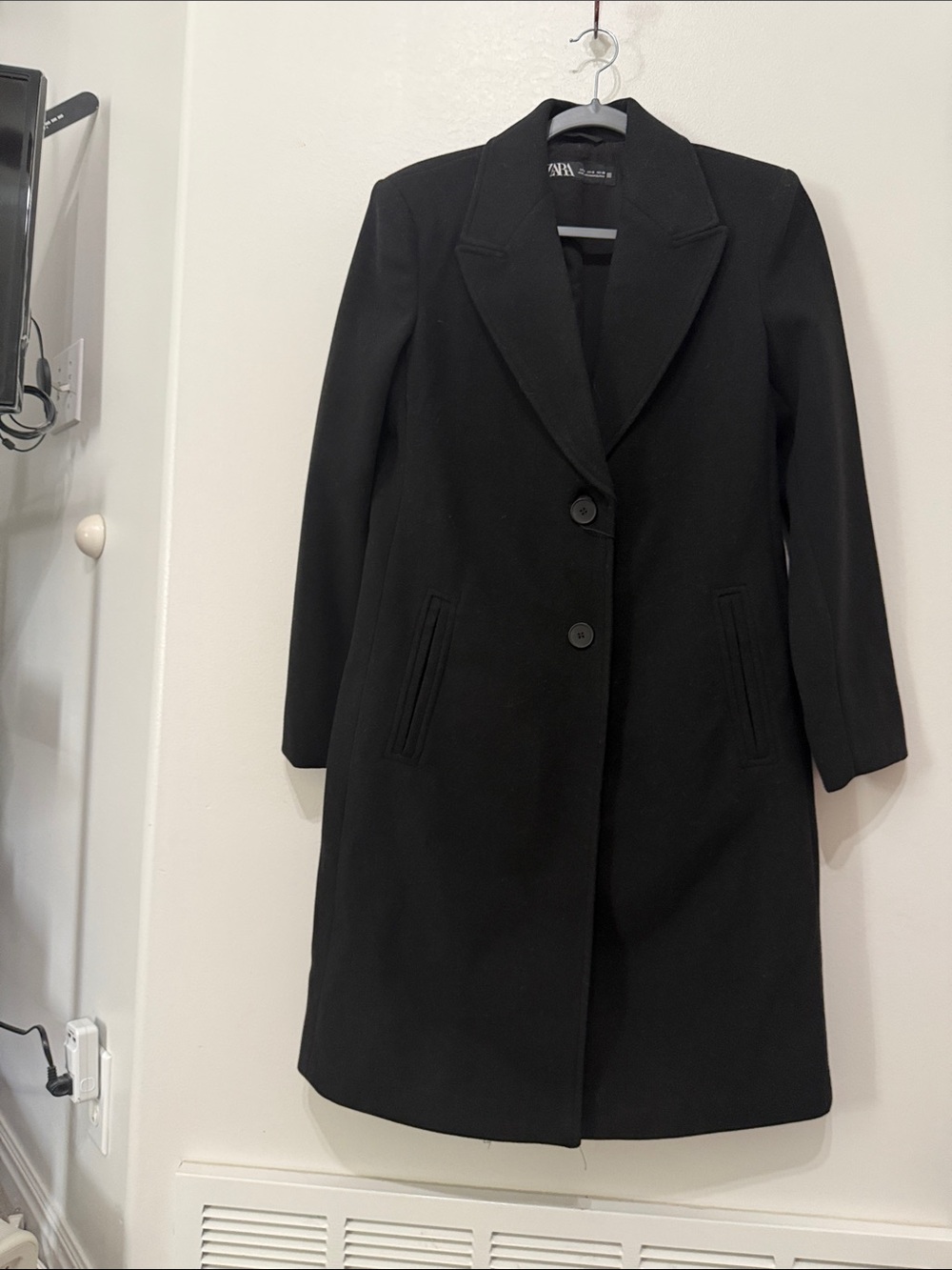 Zara Black Tailored WalkerCoat - Picture 6 of 6